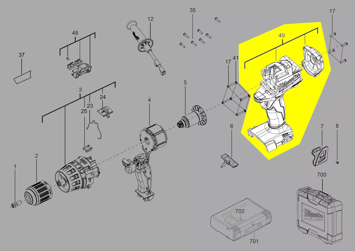 boitier réf. 4931453231 Milwaukee